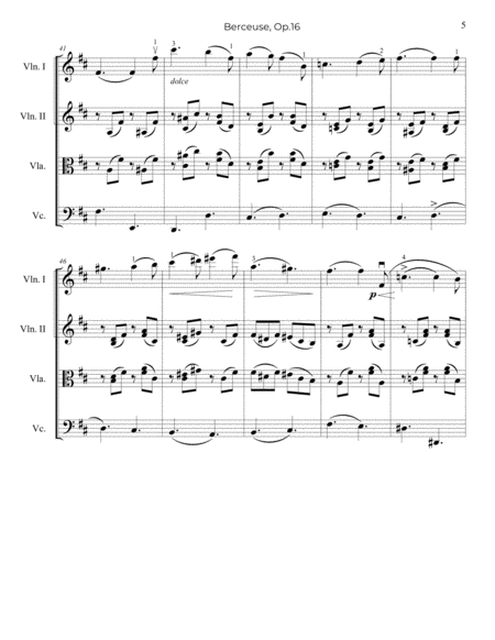 Fauré: Berceuse, Op.16 - String Trio, or 2 Violins and Cello image number null