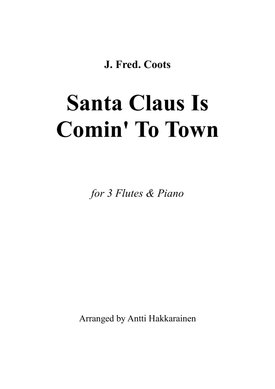 Santa Claus Is Comin' To Town Woodwind Ensemble scores gallery preview page 1