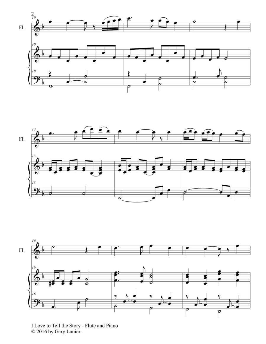 I LOVE TO TELL THE STORY (Duet – Flute & Piano with Parts) image number null