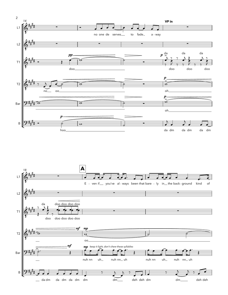 Disappear TTBB scores gallery preview page 2