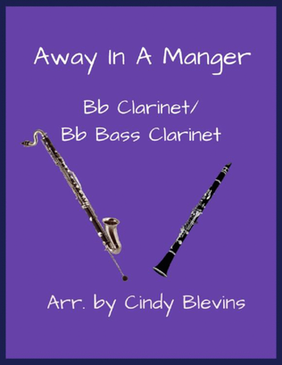 Book cover for Away In A Manger, Bb Clarinet and Bb Bass Clarinet Duet