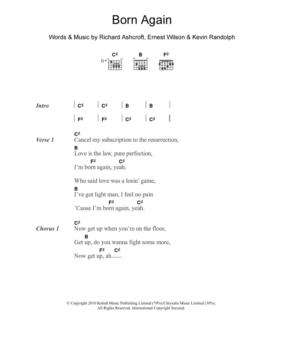 Born Again Acoustic Guitar scores gallery preview page 1