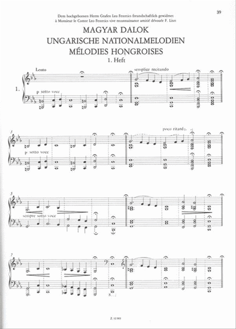 Etüde op 6 - Ungarische Nationalmelodien, Buch der Piano Solo scores gallery preview page 2