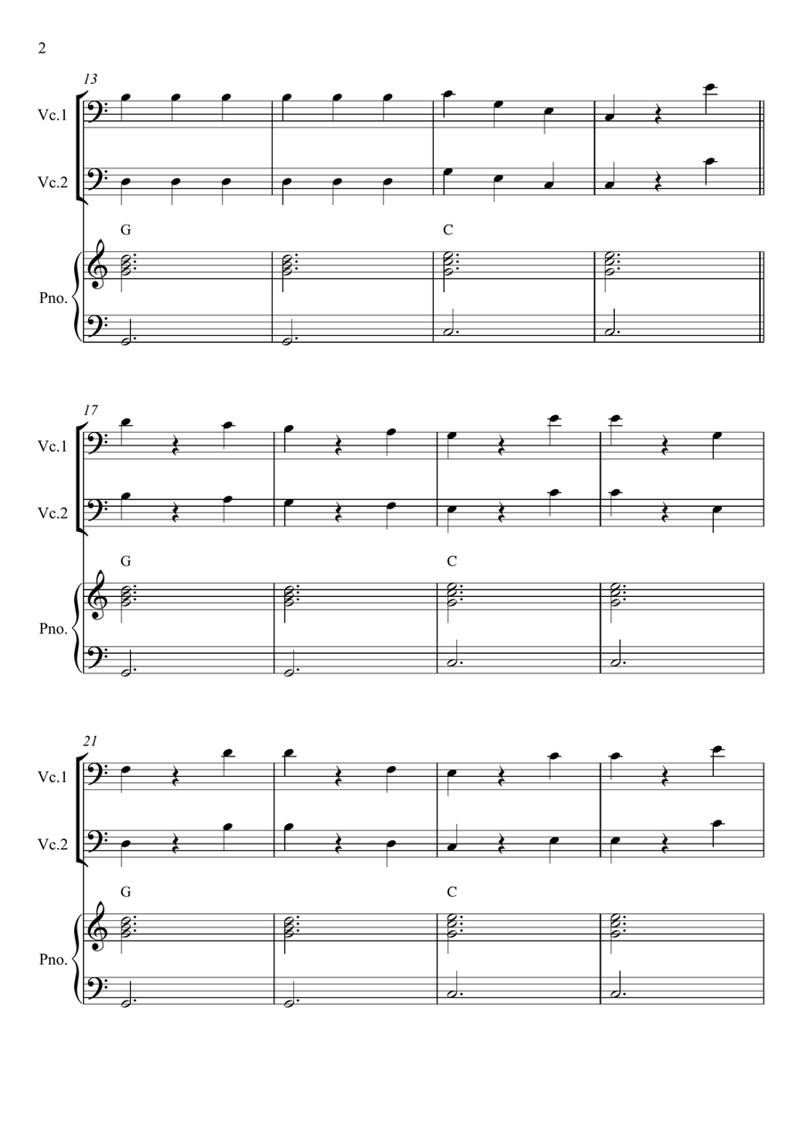 Chopsticks String Duet scores gallery preview page 2