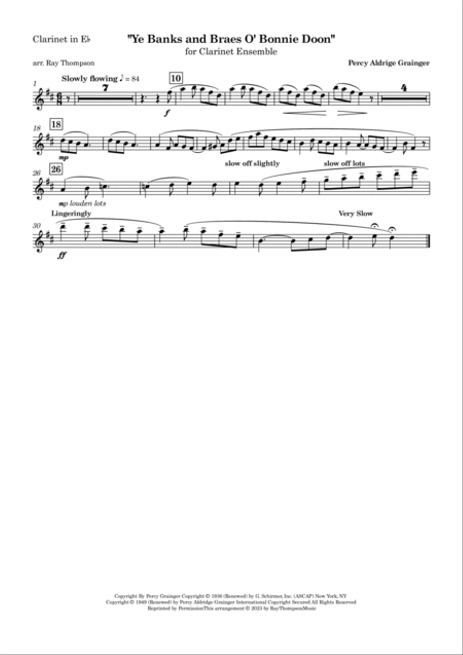Ye Banks And Braes O'bonnie Doon Woodwind Ensemble scores gallery preview page 6