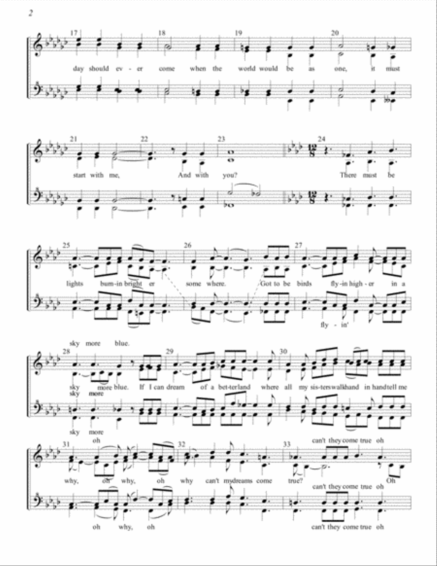 If I Can Dream If I Can Dream Choir scores gallery preview page 2