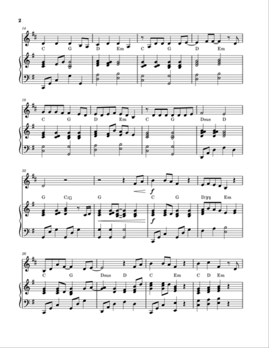 10,000 Reasons (bless The Lord) Piano scores gallery preview page 2