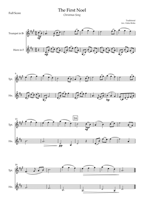 The First Noel (Christmas Song) for Trumpet in Bb & Horn in F Duo