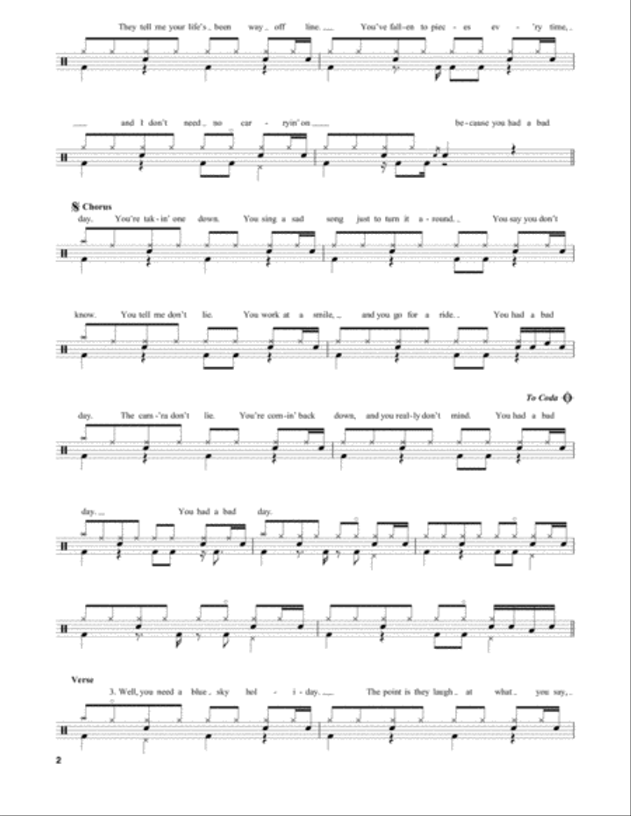 Bad Day Drum Set scores gallery preview page 2