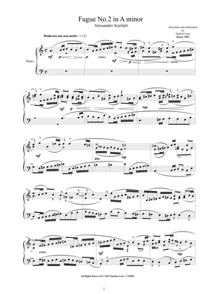 Book cover for Scarlatti - Fugue No.2 in A minor for Piano
