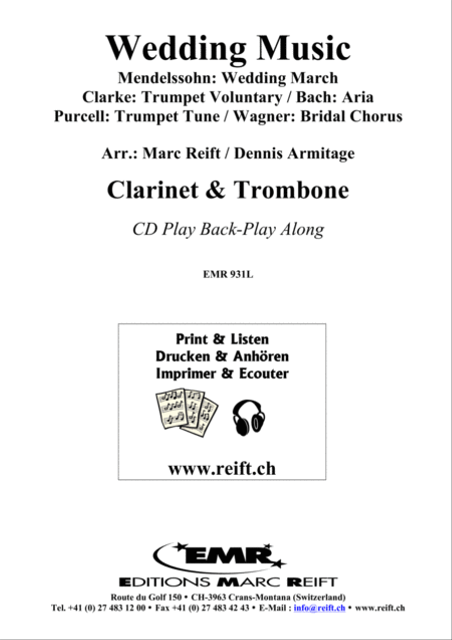 Wedding Music Wedding Music Clarinet scores gallery preview page 2