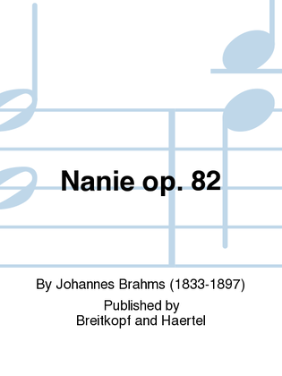 Book cover for Nanie Op. 82