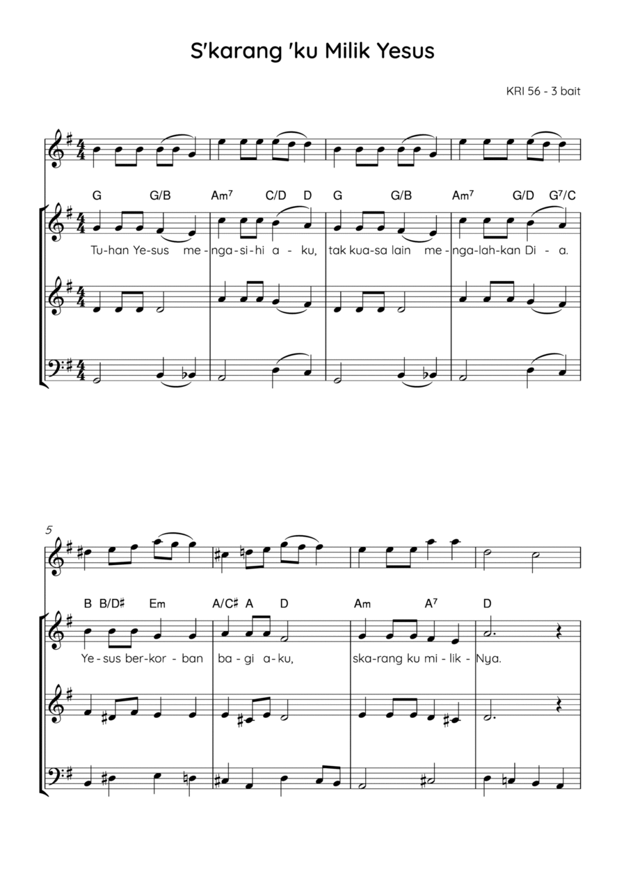 Now I Belong to Jesus - Score Only Score scores gallery preview page 1