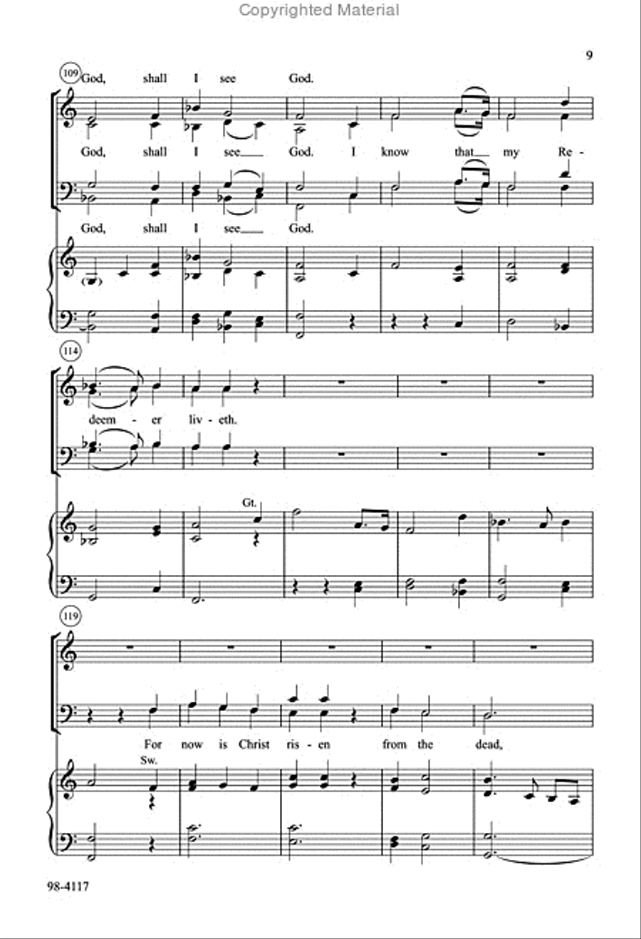 I Know That My Redeemer Liveth from Messiah 4-Part scores gallery preview page 8
