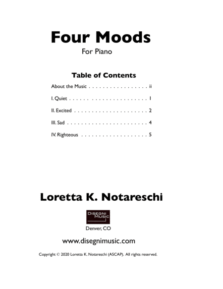 Four Moods for Piano