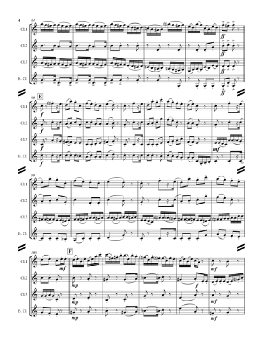 The Nutcracker Suite COMPLETE (for Clarinet Quartet) Clarinet Quartet scores gallery preview page 5