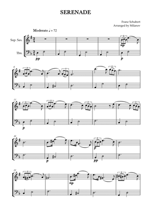 Serenade | Ständchen | Schubert | soprano sax and trombone duet