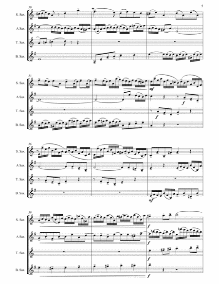 Little Fugue in G minor arranged for Saxophone Quartet image number null