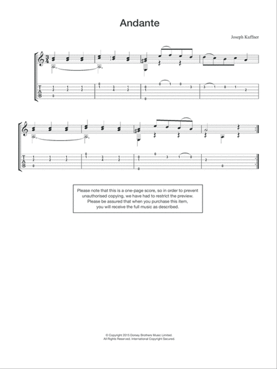 Andante Acoustic Guitar scores gallery preview page 1