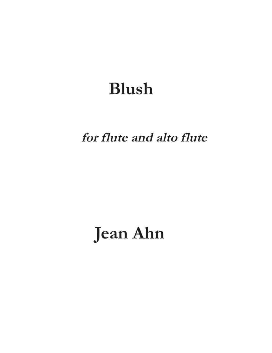 Blush for flute and alto flute Flute Duet scores gallery preview page 1
