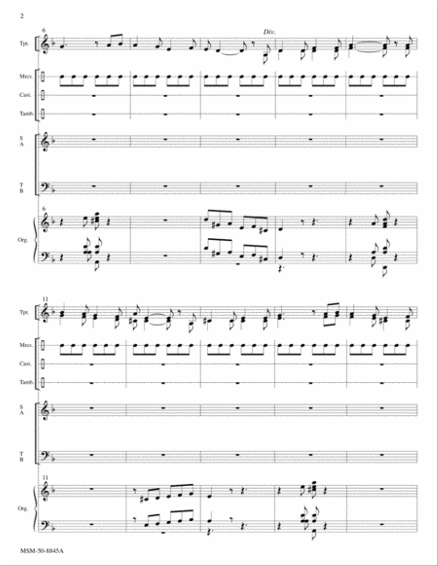 O Sing unto the Lord Choir scores gallery preview page 2