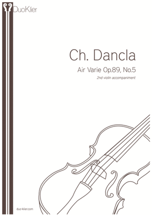 Book cover for Dancla - 5th Air Varie, 2nd violin accompaniment