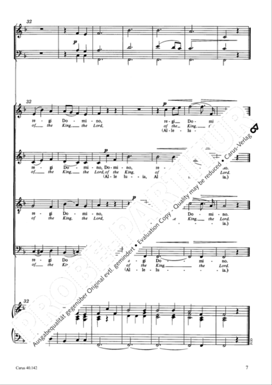 Afferentur (There were brought in gladness virgins pure and lovely) 4-Part scores gallery preview page 8