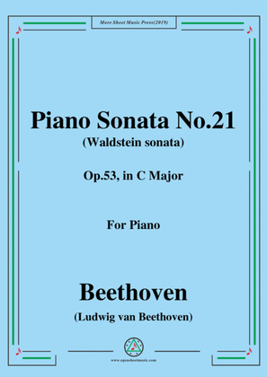 Book cover for Beethoven-Piano Sonata No.21,Waldstein sonata,Op.53,in C Major,for Piano
