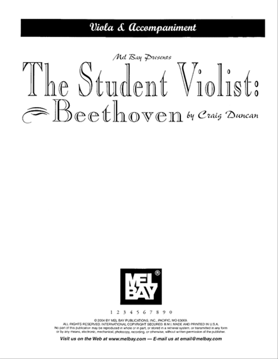 The Student Violist: Beethoven Viola Solo scores gallery preview page 2