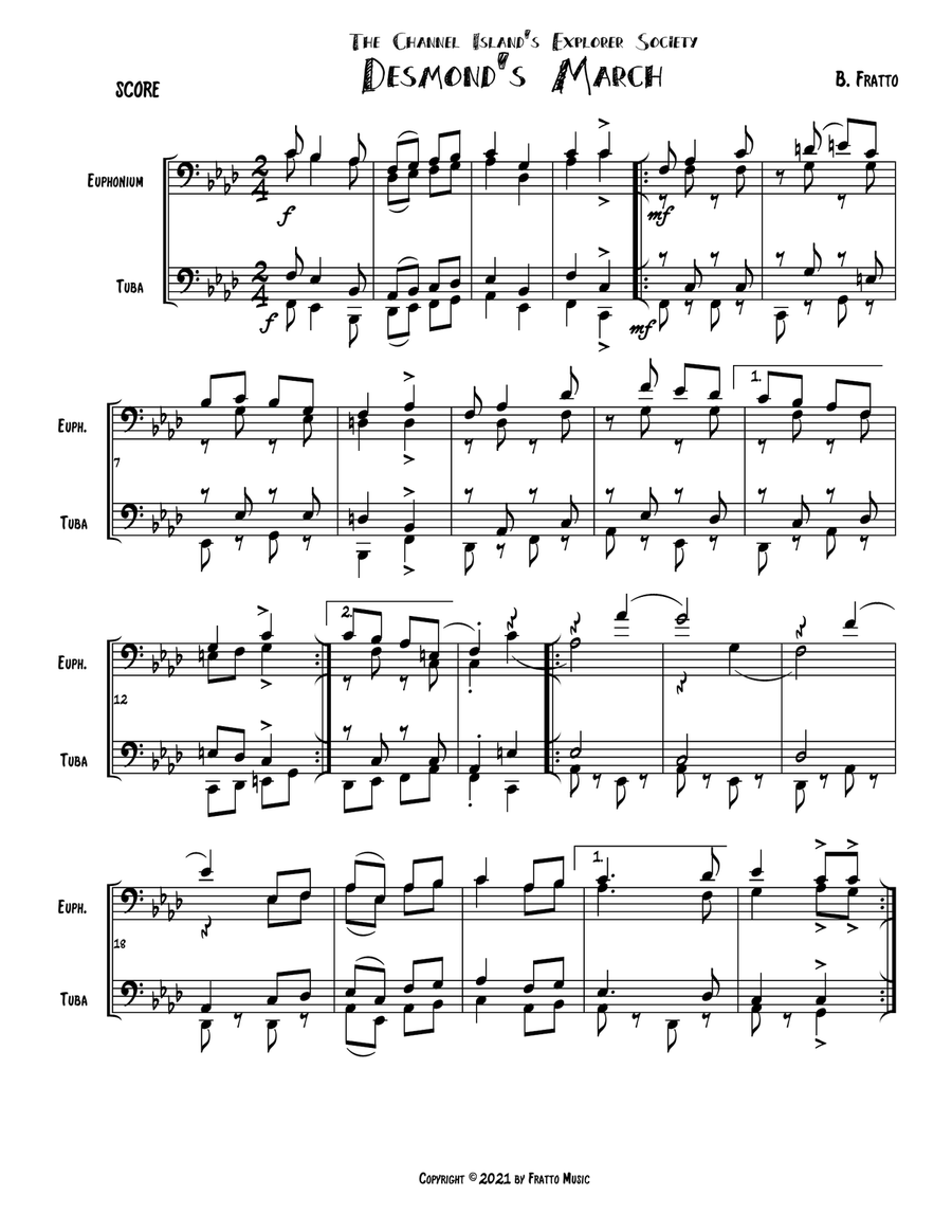 Desmond's March Euphonium scores gallery preview page 2