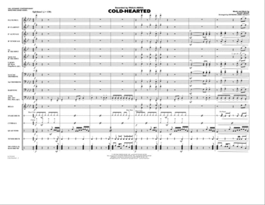 Cold-Hearted (Featured in Drumline Live) - Full Score Percussion scores gallery preview page 2