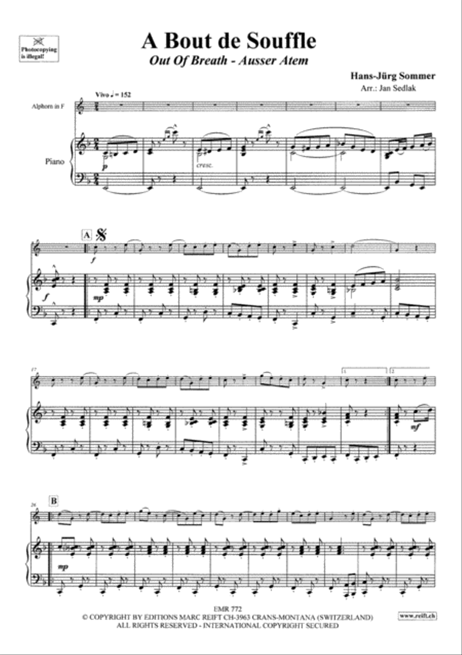 A Bout de Souffle Piano Accompaniment scores gallery preview page 4