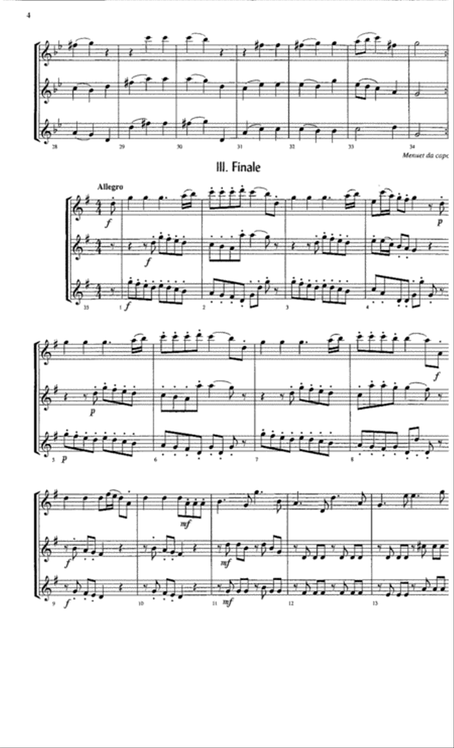 Elegant Suite for three Flutes Flute Trio scores gallery preview page 4