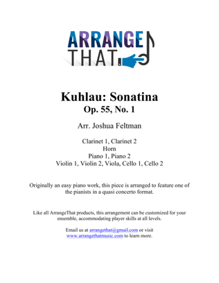 Book cover for Kuhlau: Sonatina Op 55, No. 1