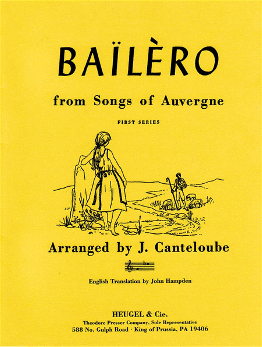 Bailero from Songs of Auvergne Chamber Music scores gallery preview page 1