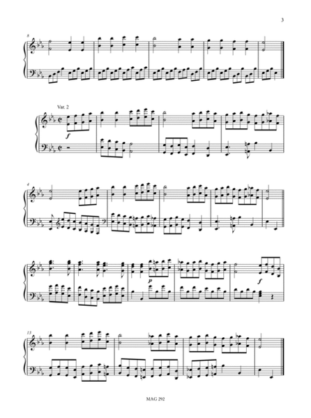 Variations on "Ah! Vous dirai-je Maman" for Harp