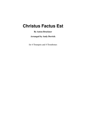 Book cover for Christus Factus Est by Bruckner for 8 brass