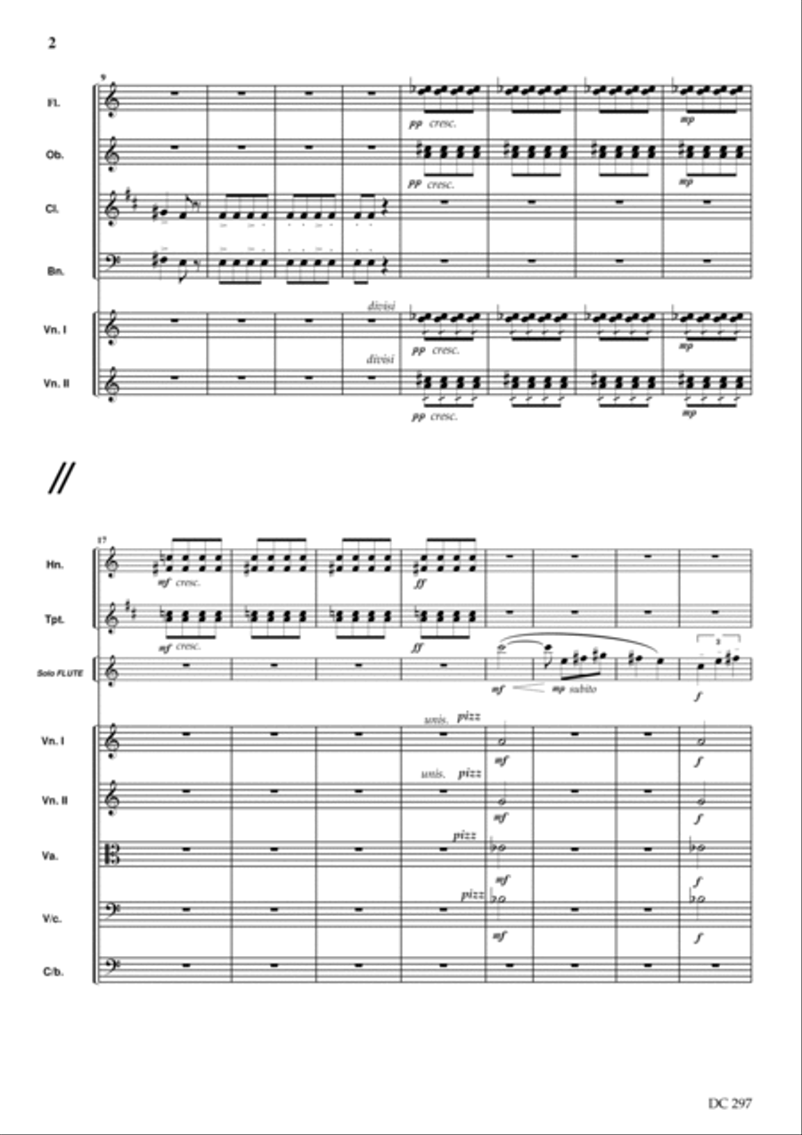 Conversation Concerto No.3 - for flute and orchestra [score] Percussion Ensemble scores gallery preview page 4