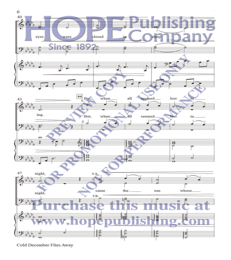 Cold December Flies Away Cold December Flies Away 4-Part scores gallery preview page 6