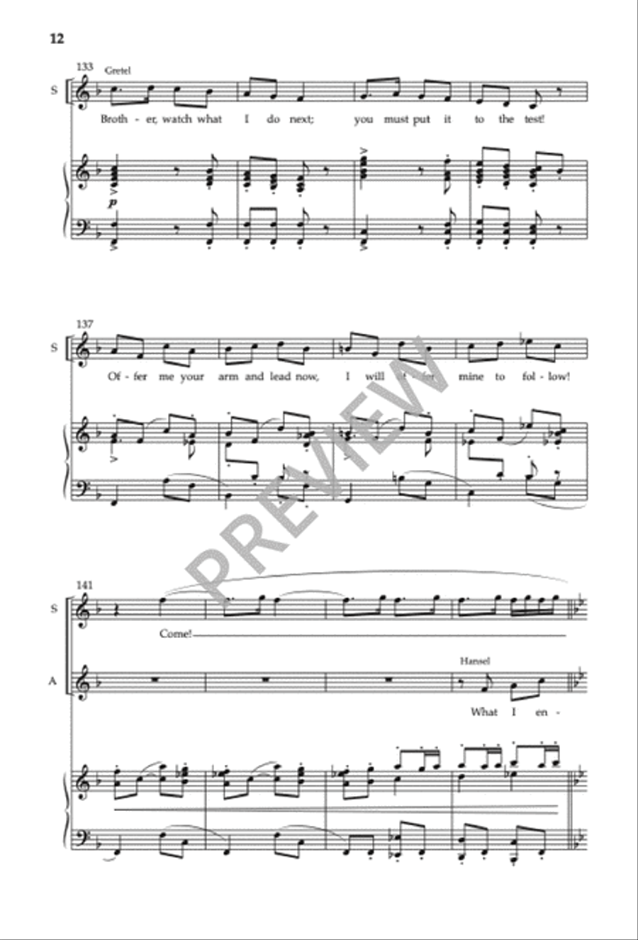 Hansel and Gretel Choral Suite I SA scores gallery preview page 13