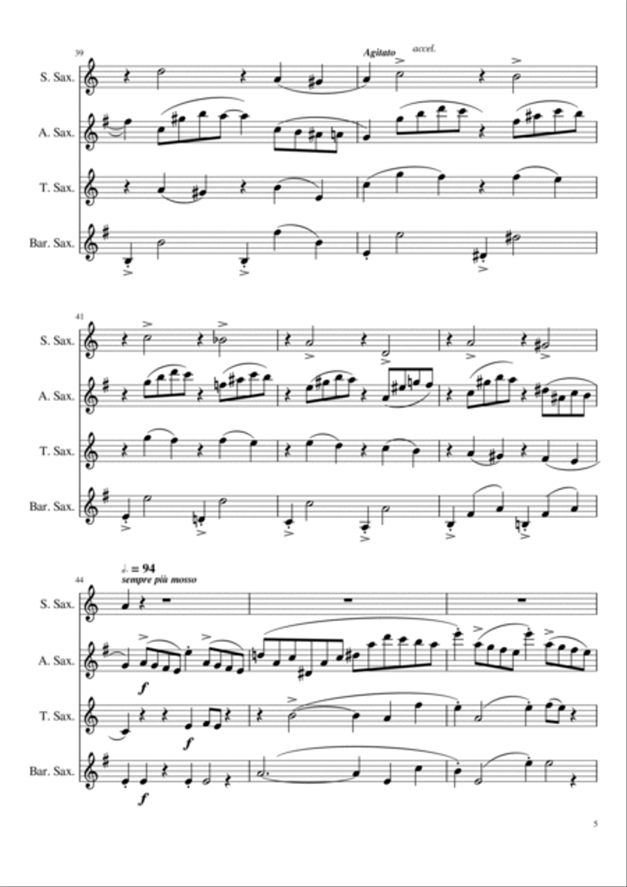 Ballade No. 1 in G Minor Ballade No. 1 in G Minor Saxophone Quartet scores gallery preview page 5
