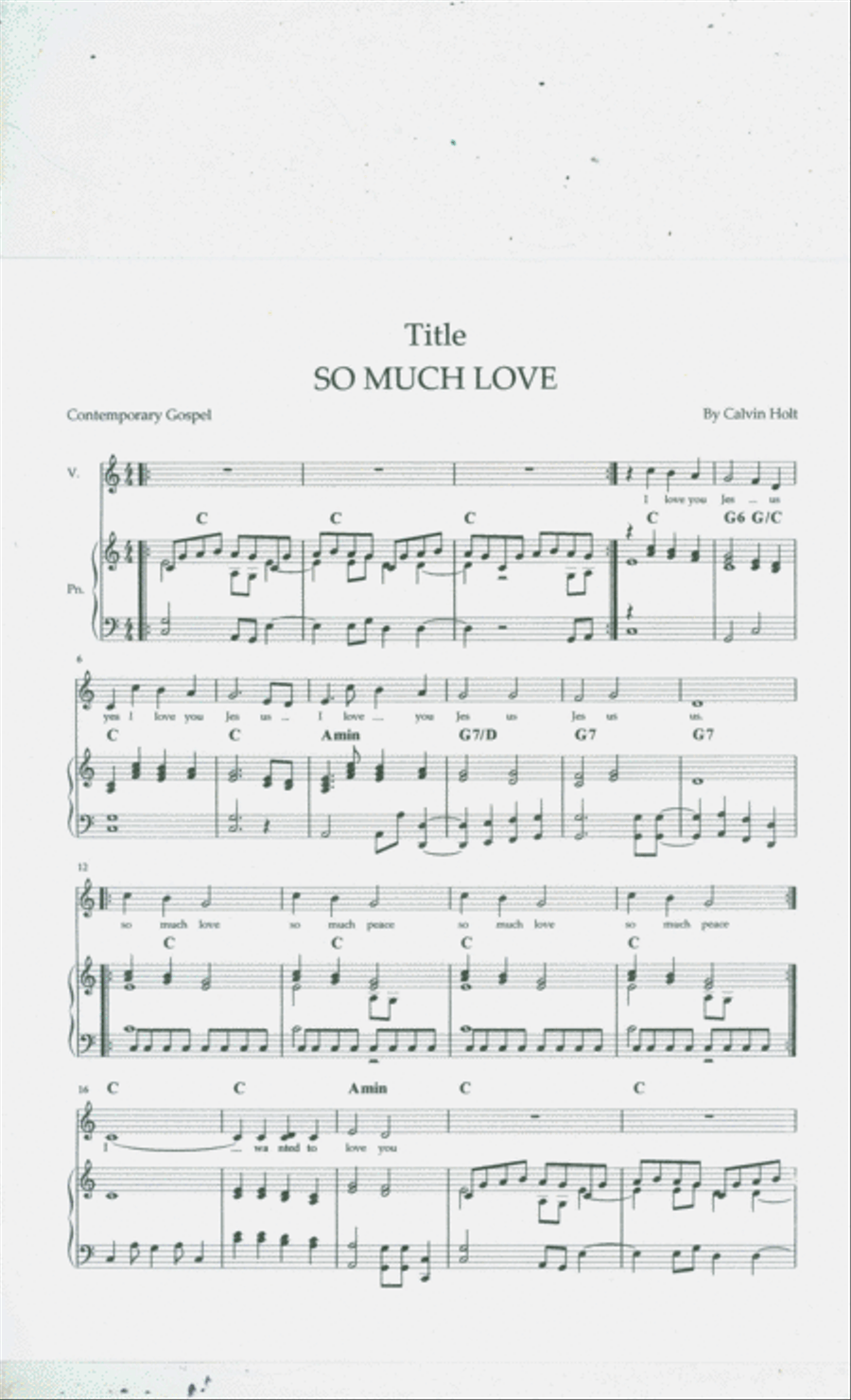 So Much love So Much love Choir scores gallery preview page 2