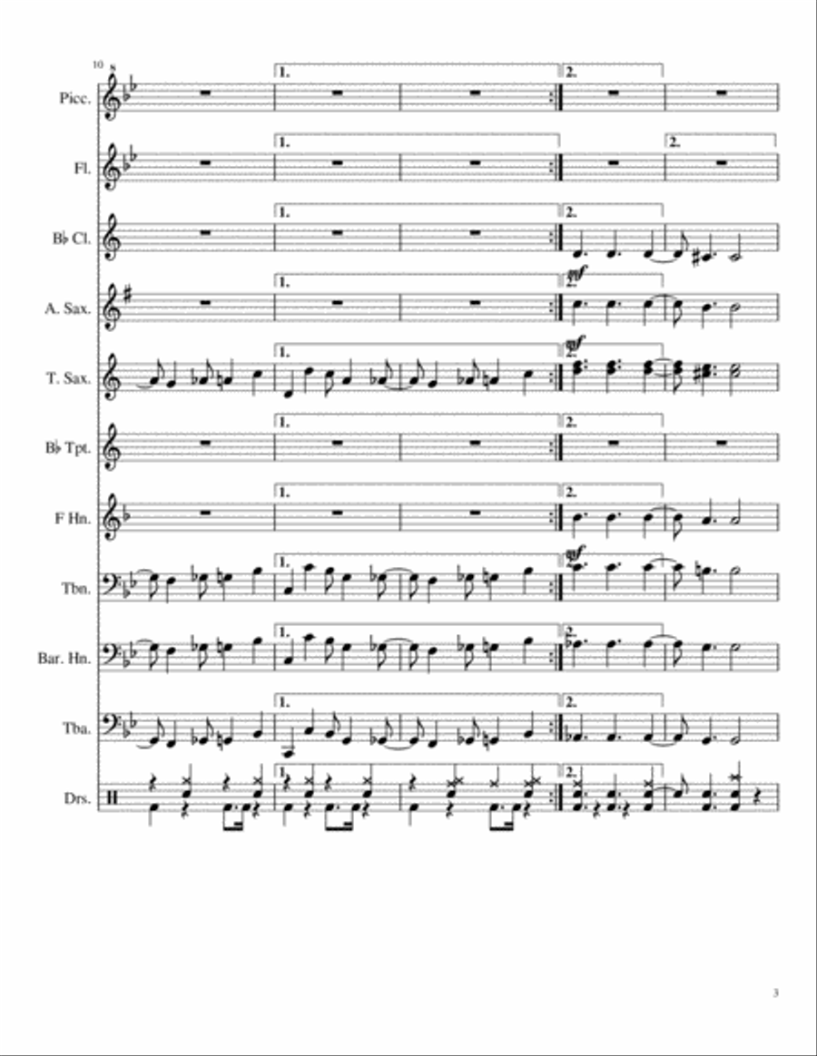 How's The Progress!! Marching Band scores gallery preview page 3