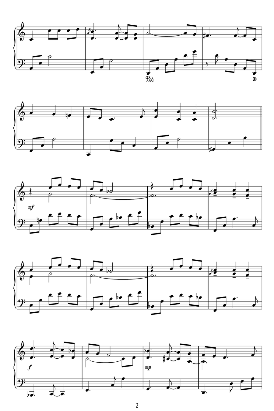 Come Sei Veramente Piano Solo scores gallery preview page 2