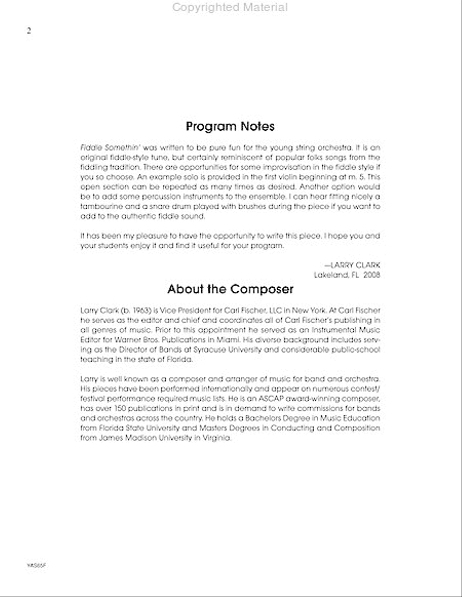 Fiddle Somethin' String Orchestra scores gallery preview page 3