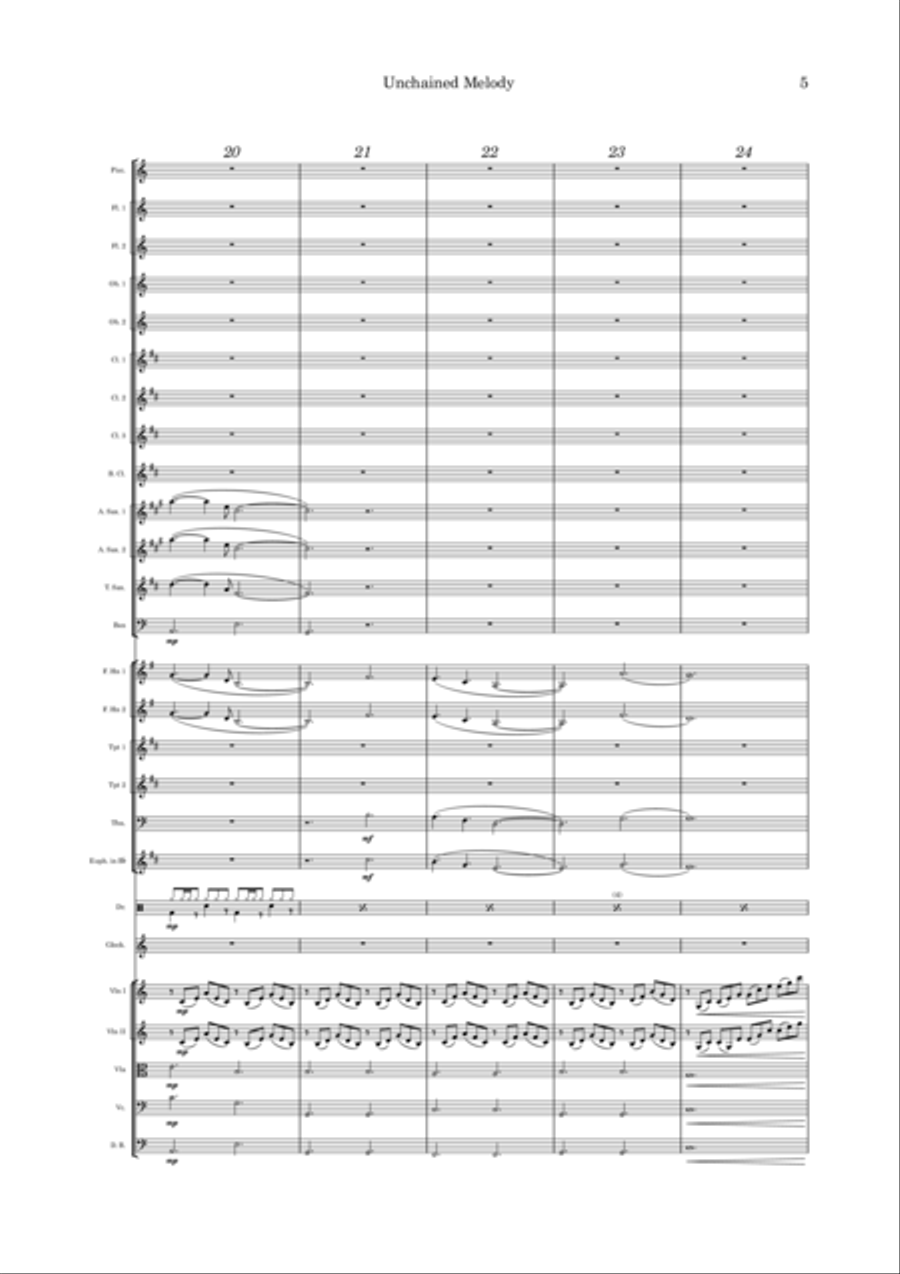 Unchained Melody Full Orchestra scores gallery preview page 5