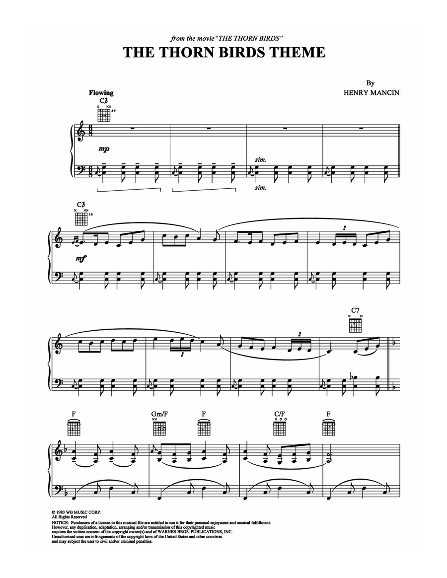 The Thorn Birds Theme