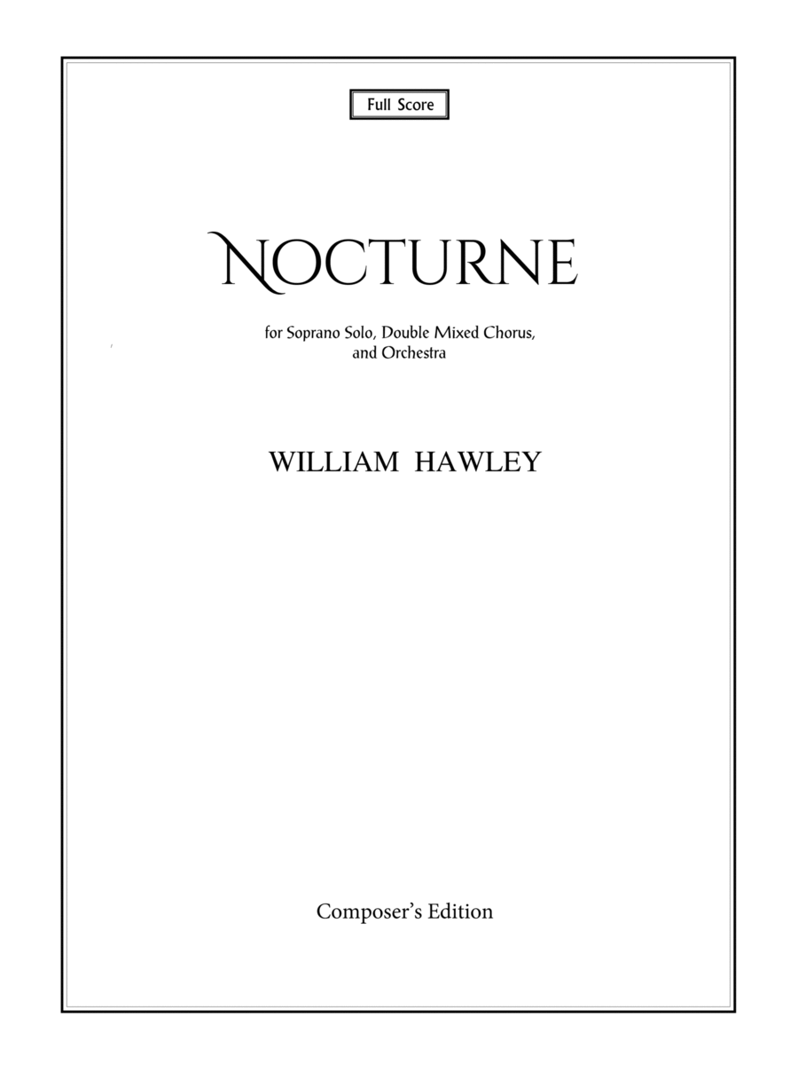 Nocturne (Full Score) - Score Only image number null
