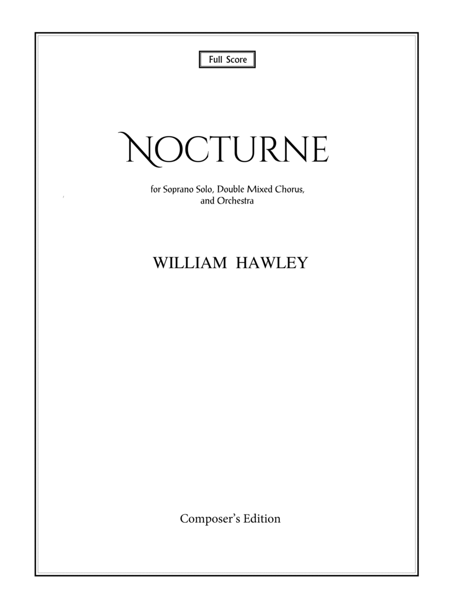 Nocturne (Full Score) - Score Only Full Orchestra scores gallery preview page 1