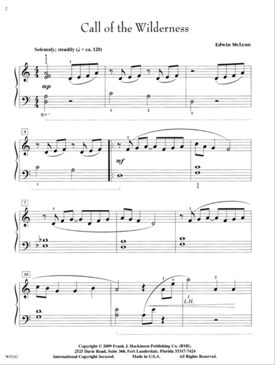 Call of the Wilderness Easy Piano scores gallery preview page 3